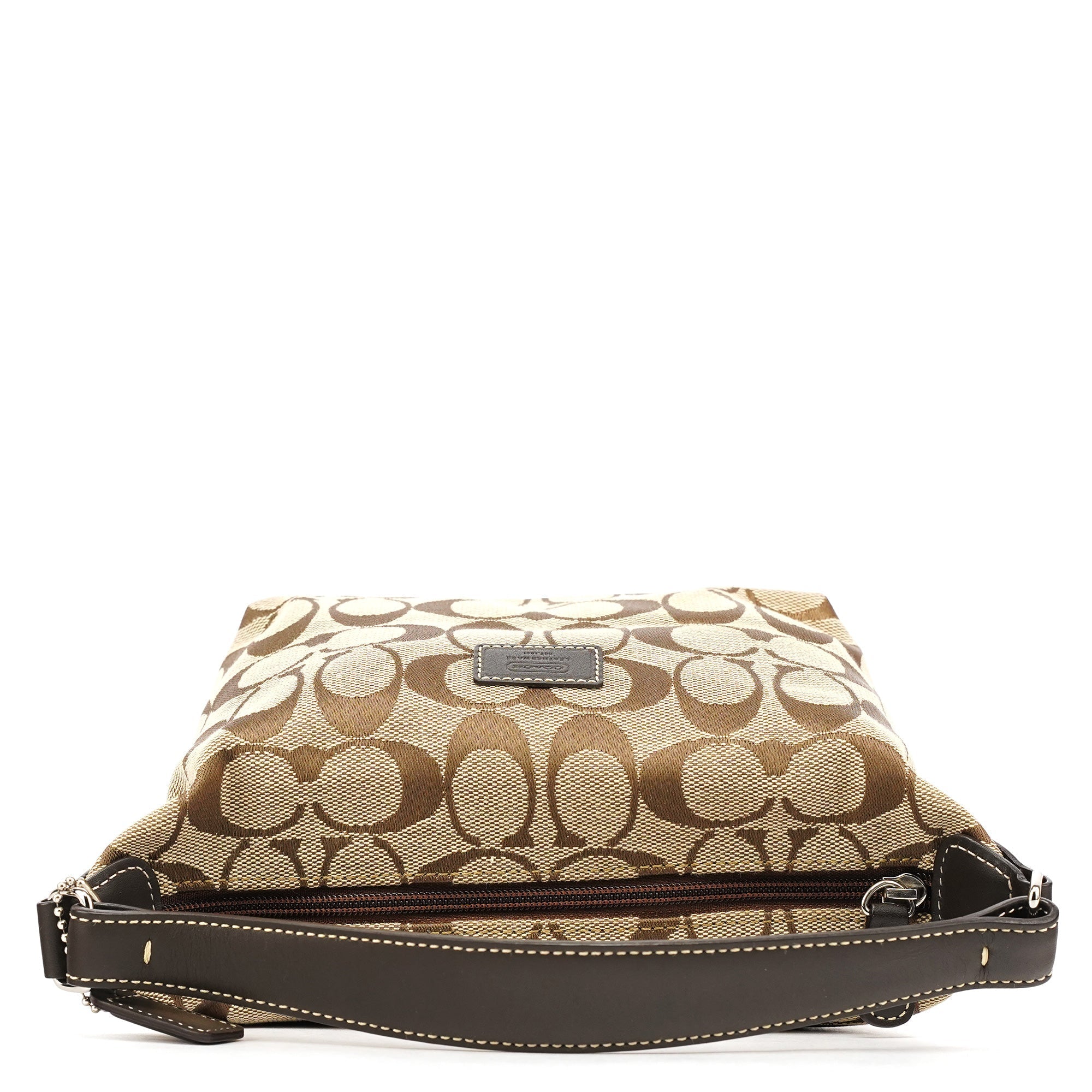 Beige Brown Signature Canvas Mini Bag