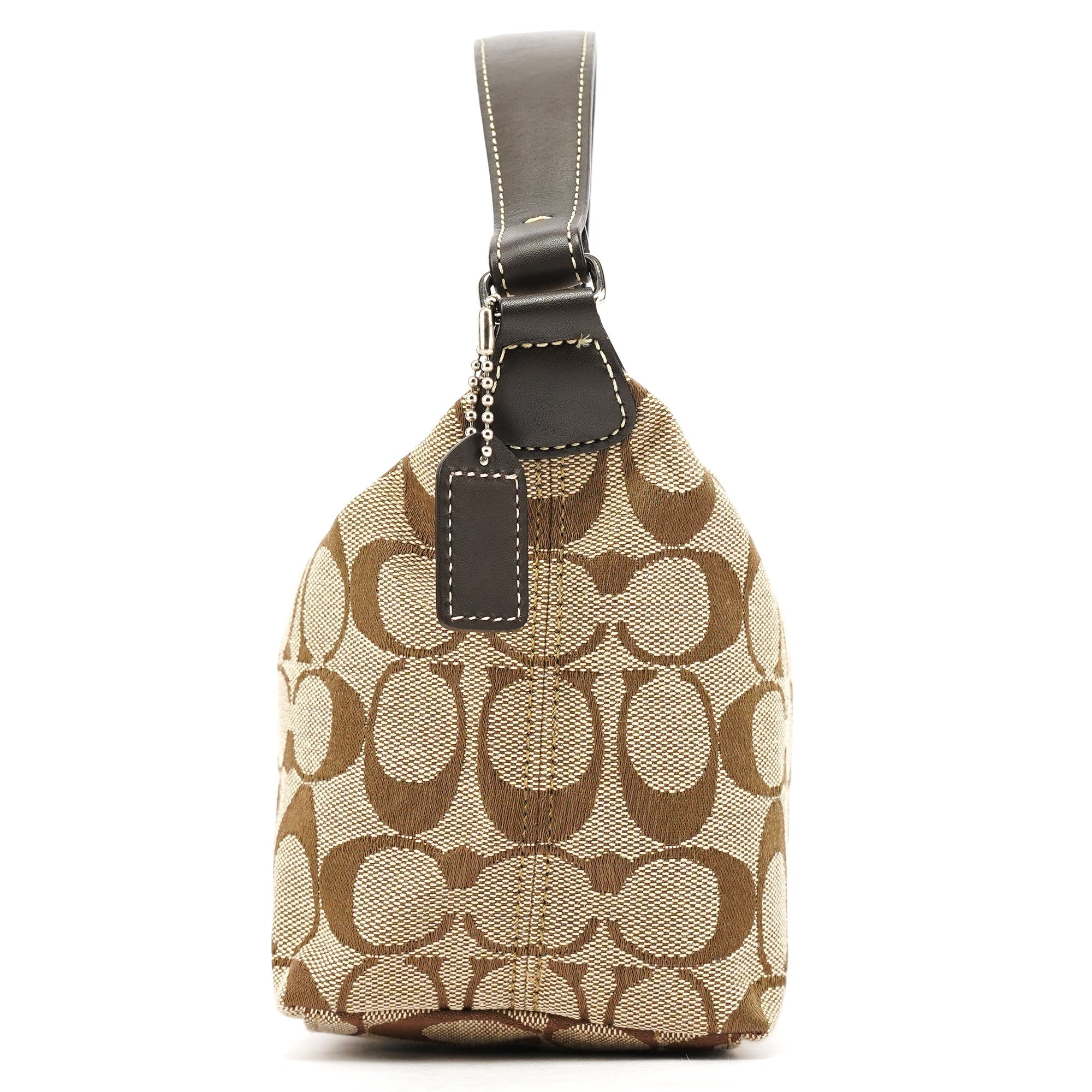 Beige Brown Signature Canvas Mini Bag