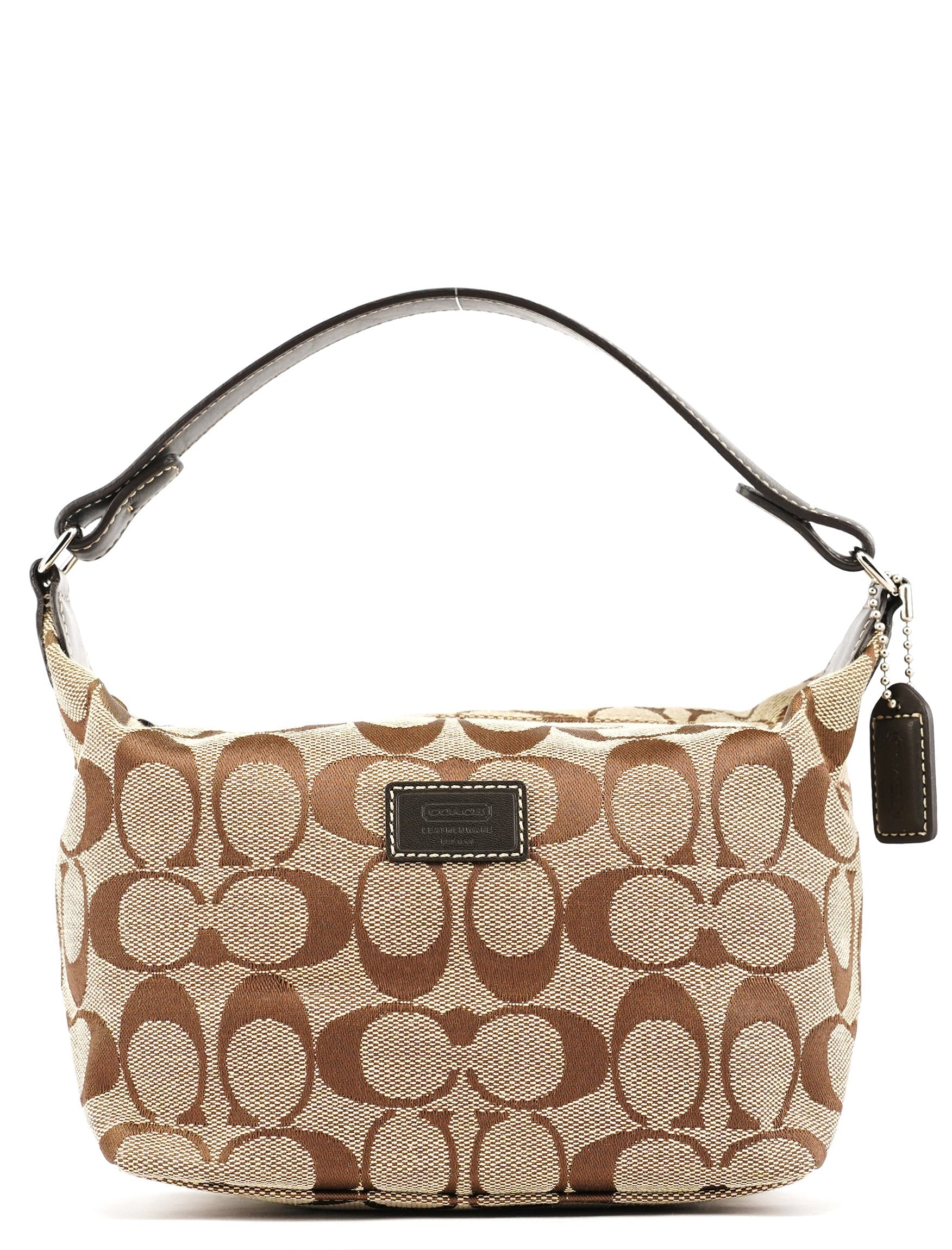 Beige Brown Signature Canvas Mini Bag