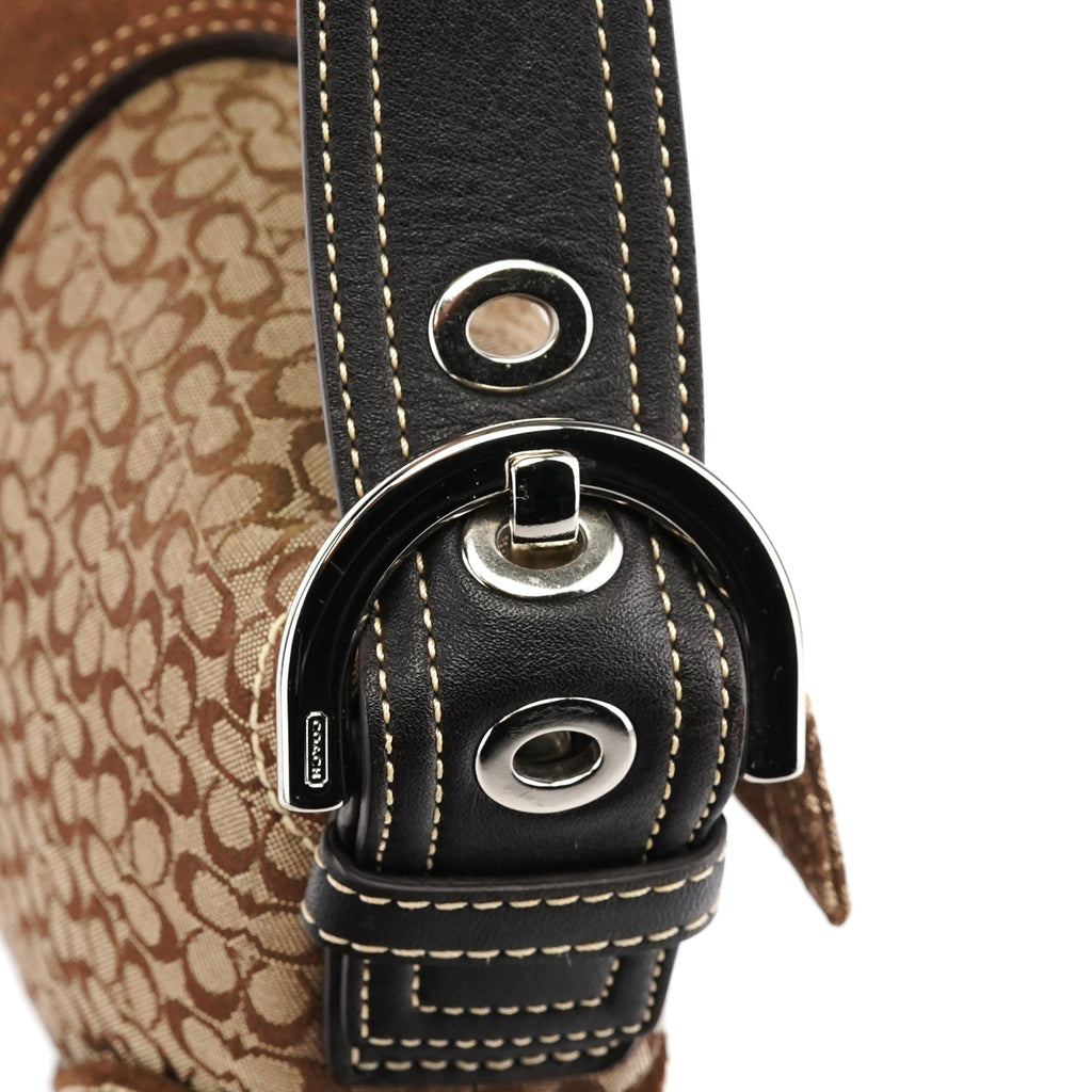 3628 Beige Brown Signature Soho Shoulder Bag