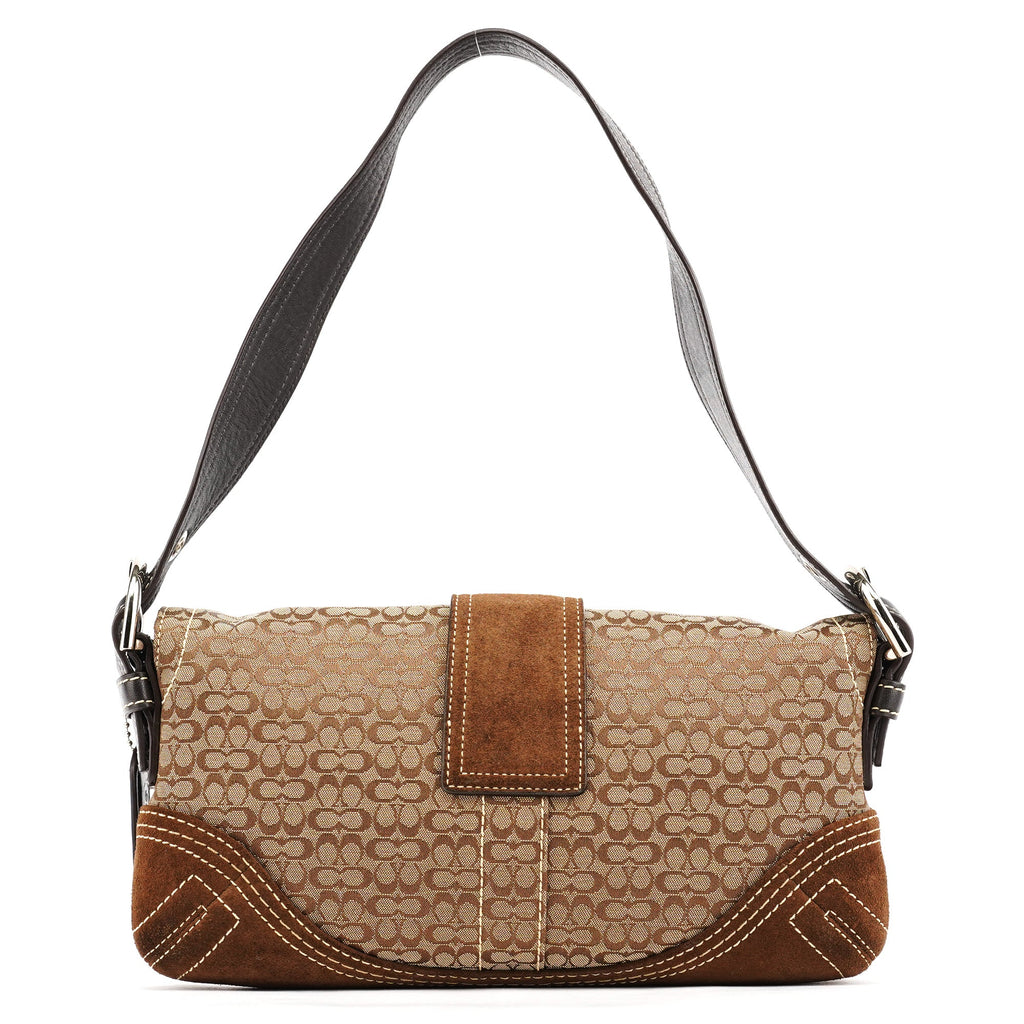 3628 Beige Brown Signature Soho Shoulder Bag