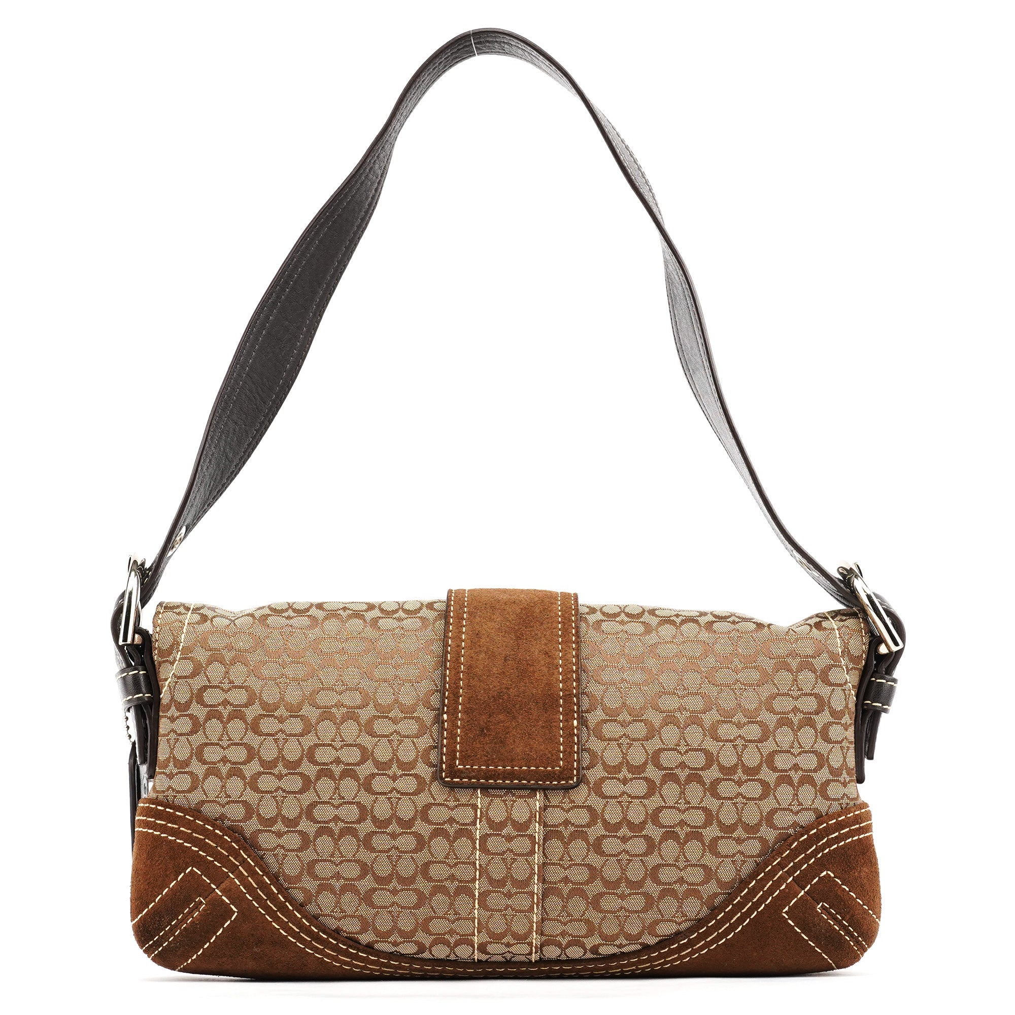 3628 Beige Brown Signature Soho Shoulder Bag