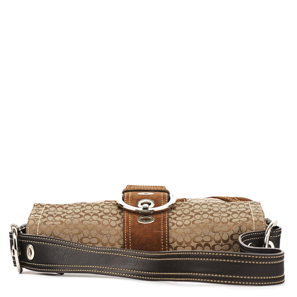 3628 Beige Brown Signature Soho Shoulder Bag