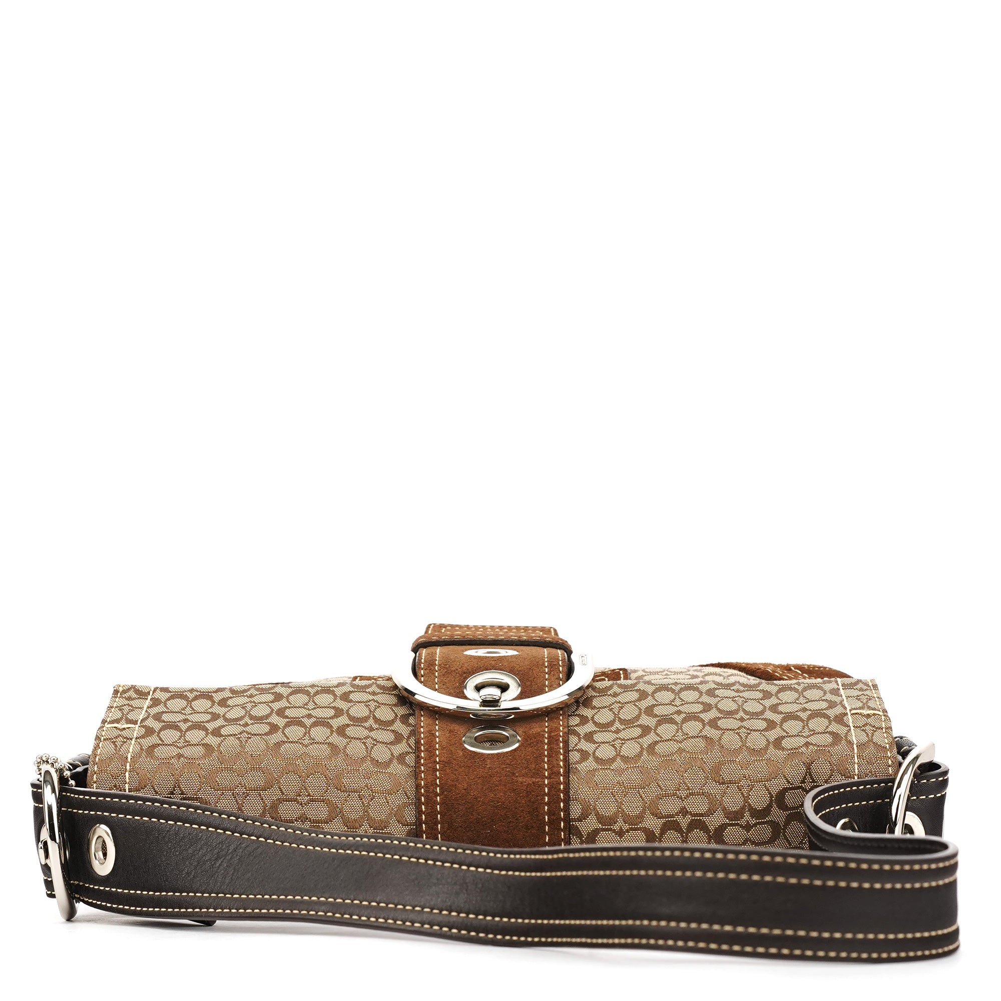 3628 Beige Brown Signature Soho Shoulder Bag