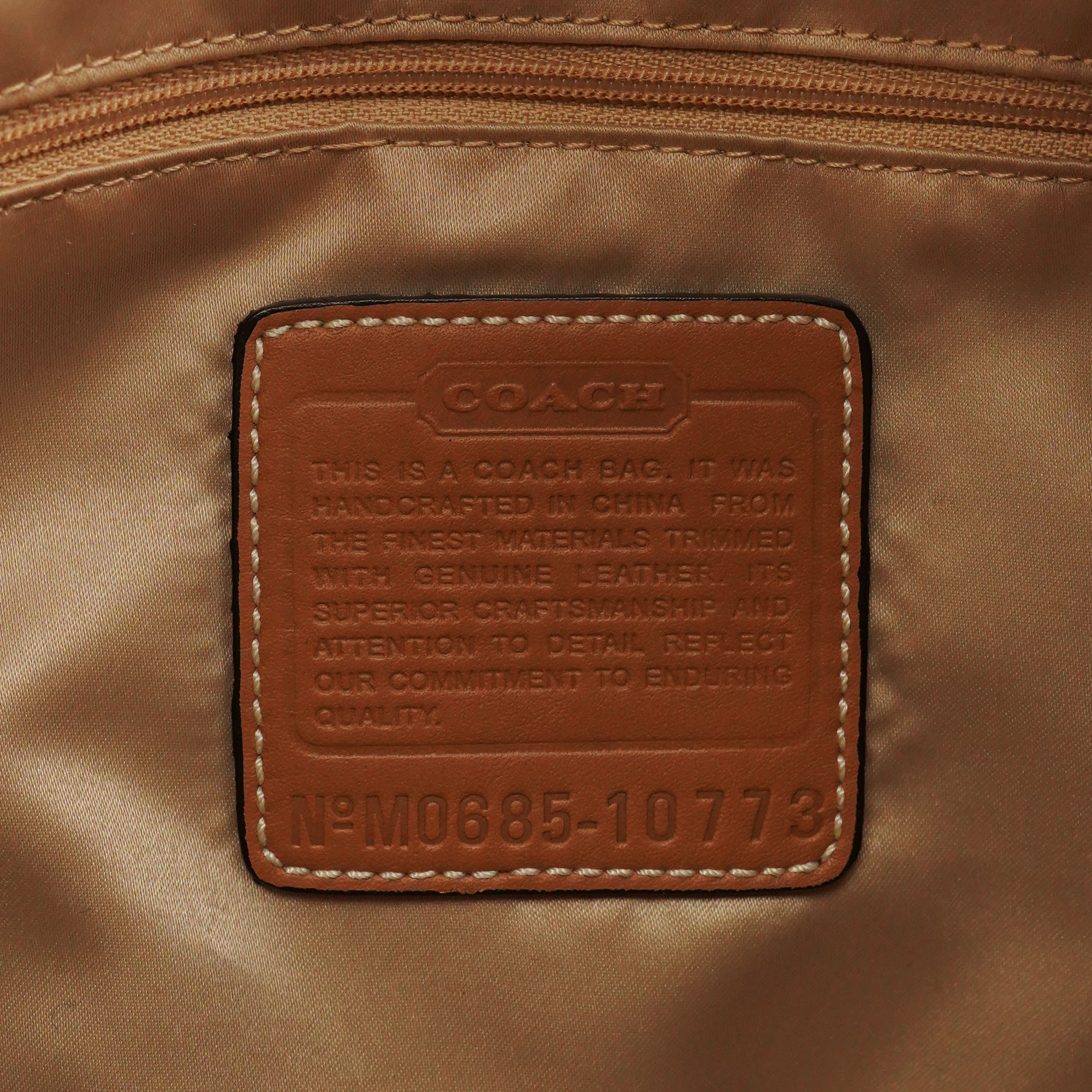 Beige Brown Signature Turnlock Shoulder Bag
