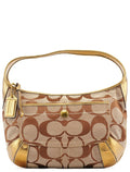 Beige Gold Signature Shoulder Bag