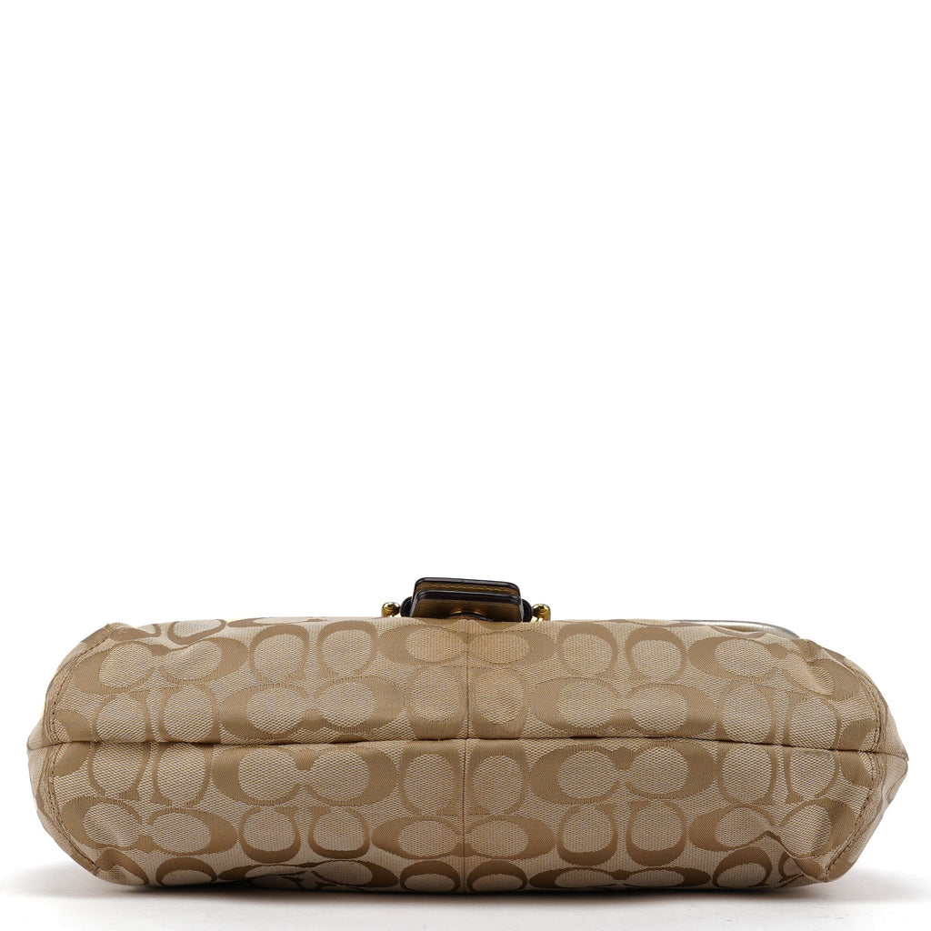 Beige Patchwork Signature C Soho Shoulder Bag