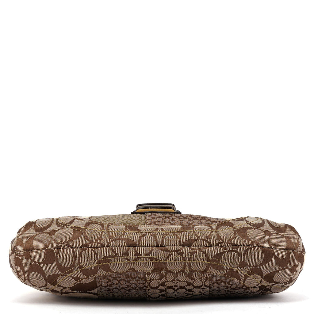 Beige Patchwork Signature C Soho Shoulder Bag