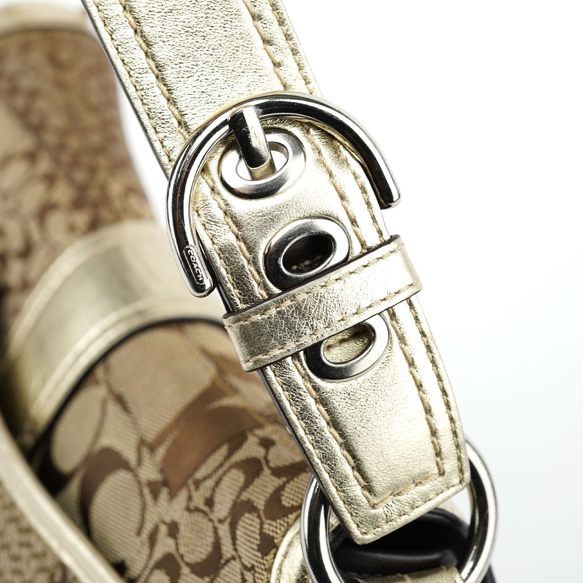 Beige Patchwork Soho Shoulder Bag