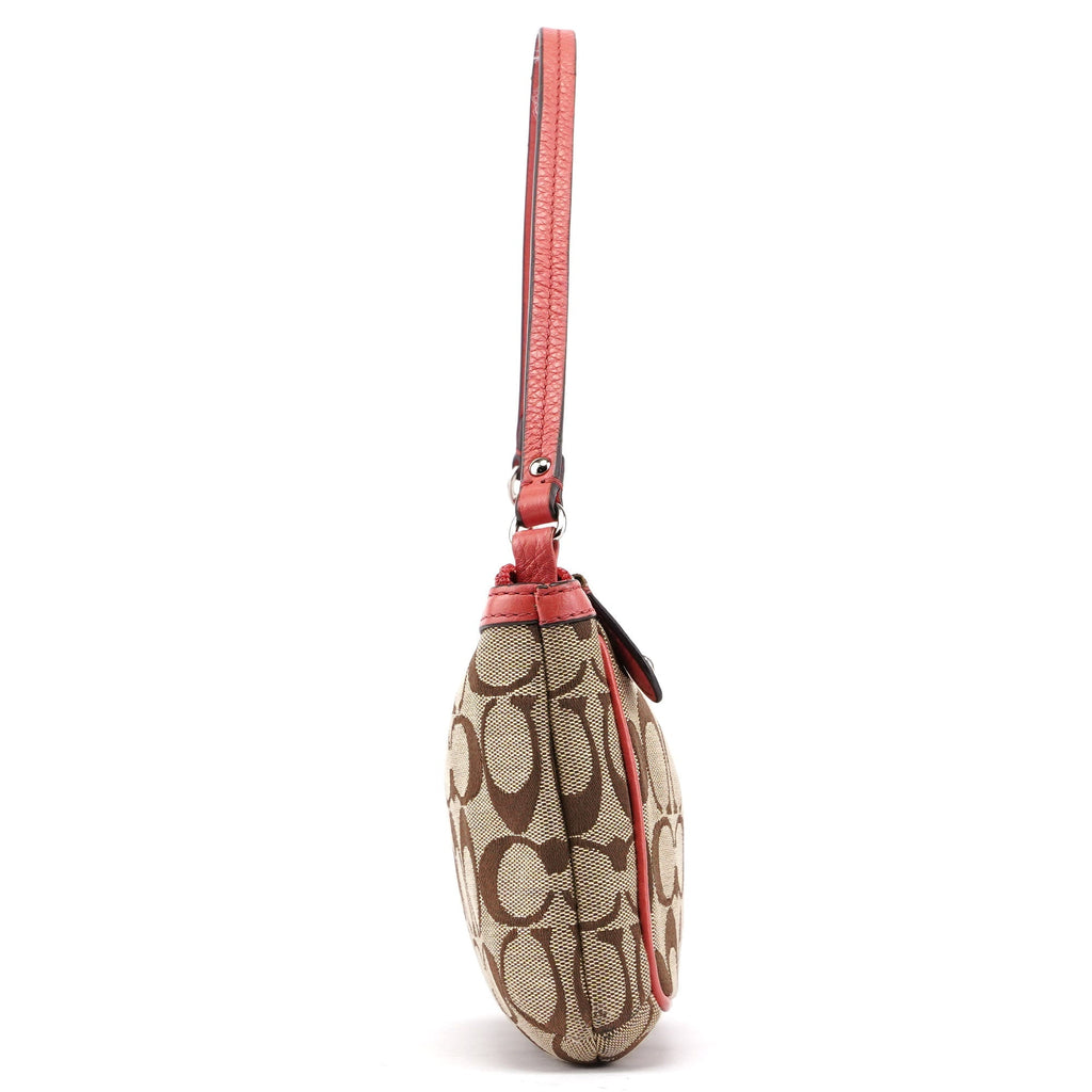 Beige Pink Signature C Hobo Shoulder Bag