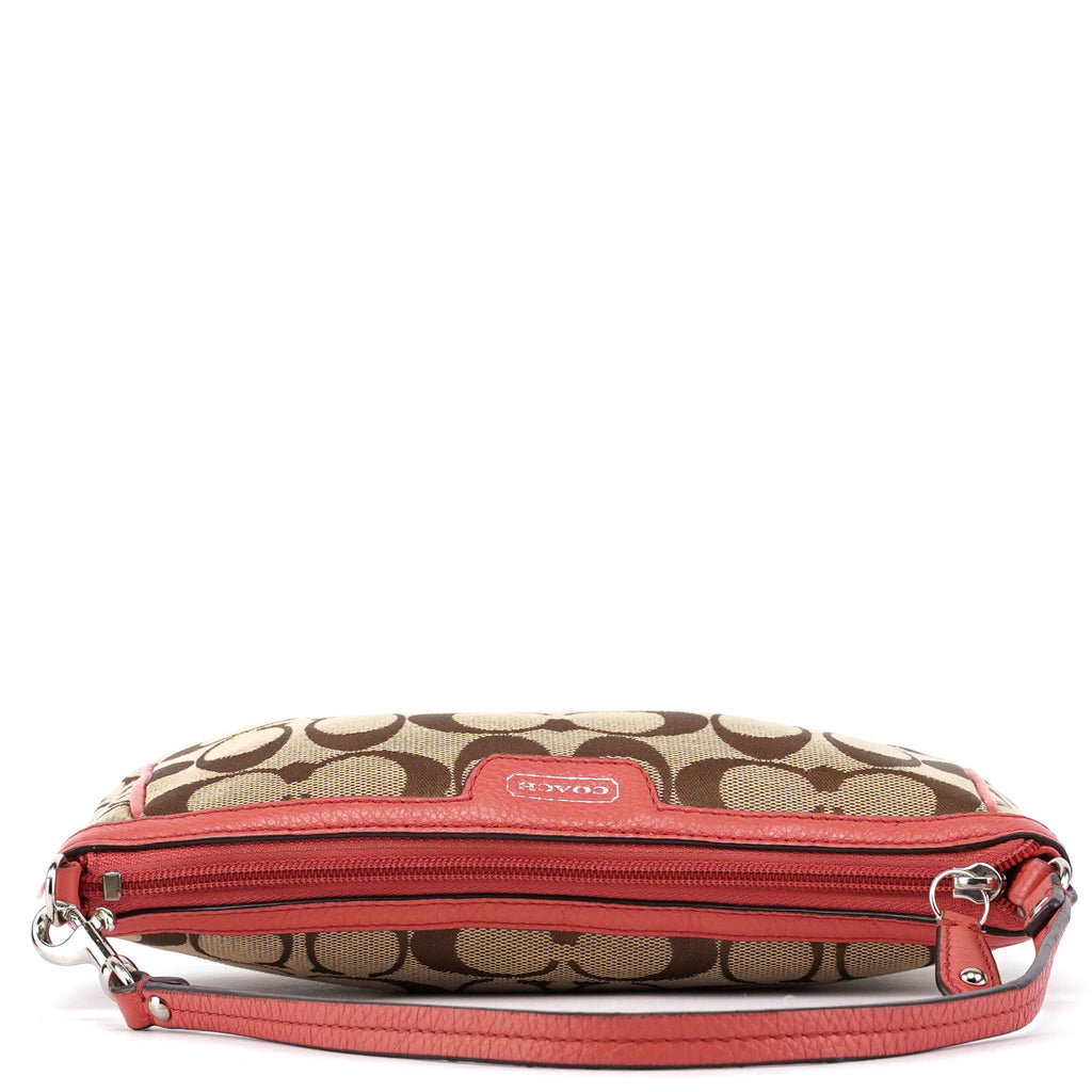 Beige Pink Signature C Hobo Shoulder Bag