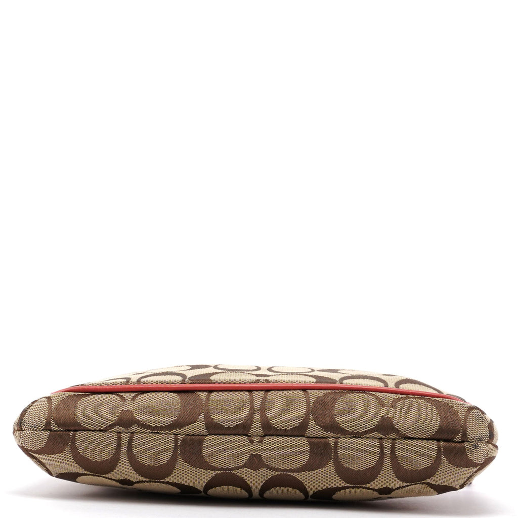 Beige Pink Signature C Hobo Shoulder Bag