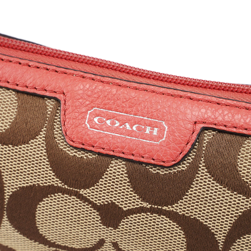 Beige Pink Signature C Hobo Shoulder Bag
