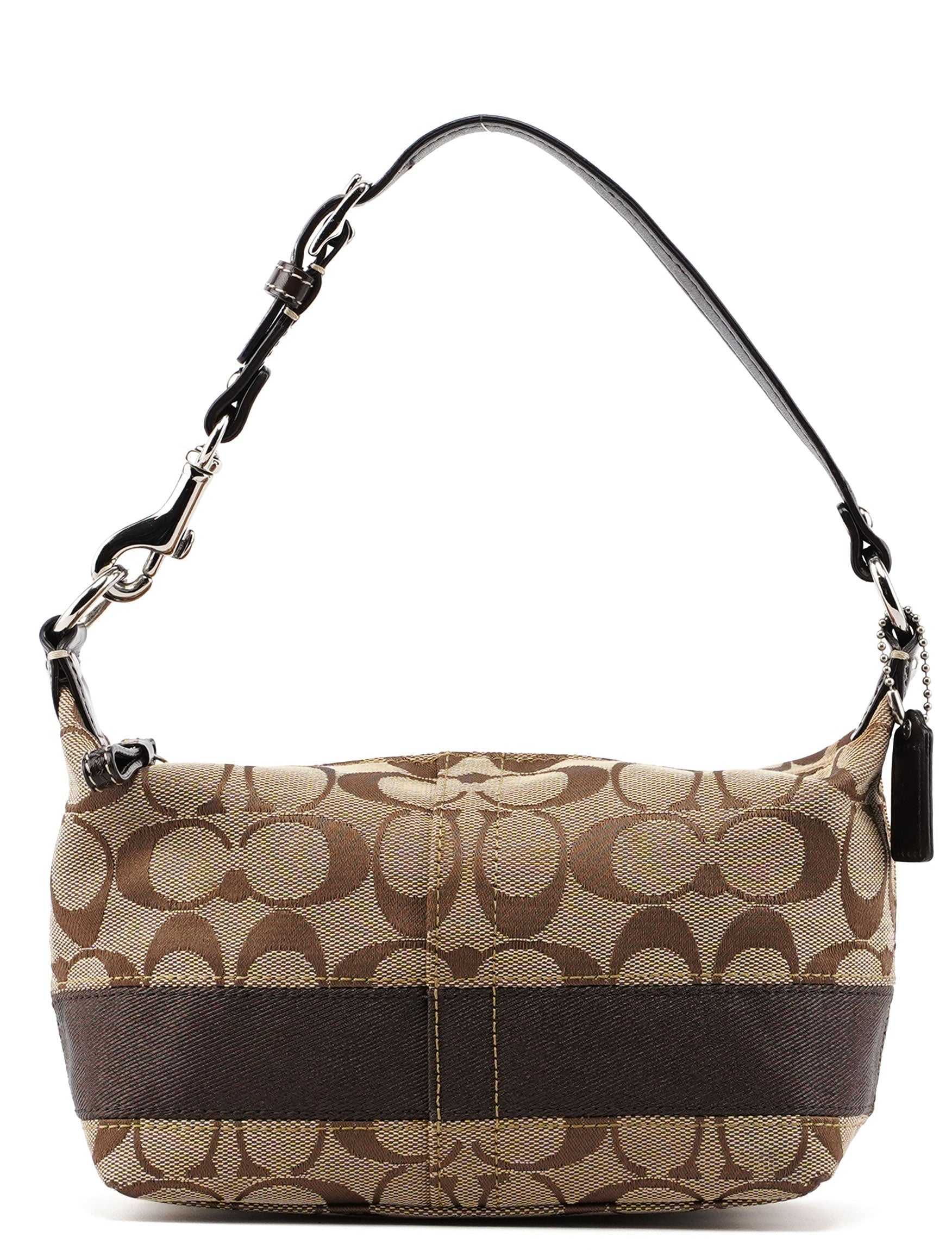 Beige Signature C Demi Shoulder Bag