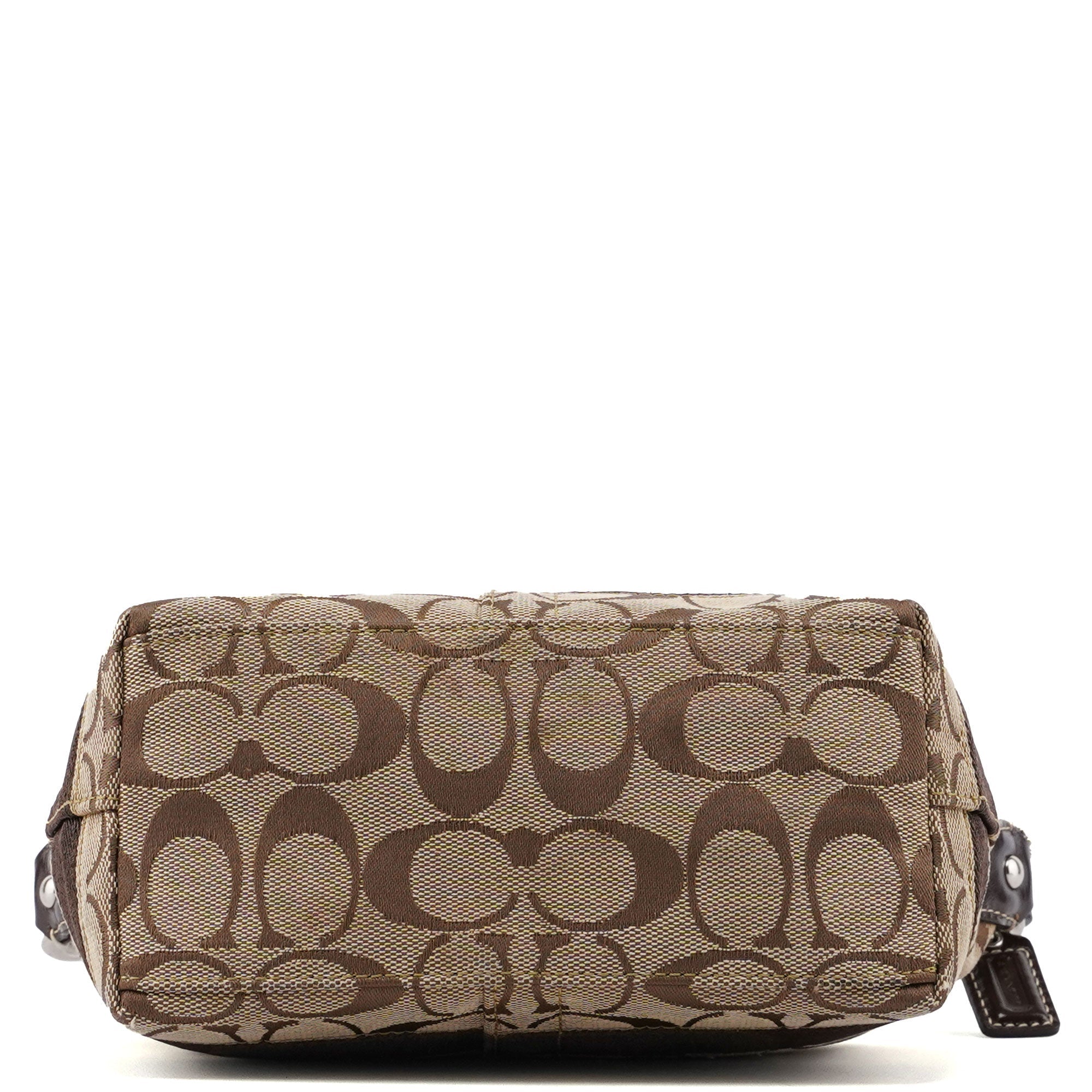 Beige Signature C Demi Shoulder Bag