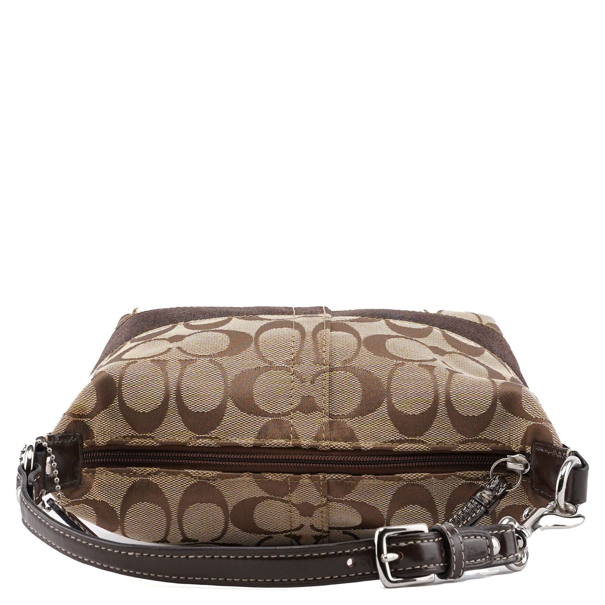Beige Signature C Demi Shoulder Bag