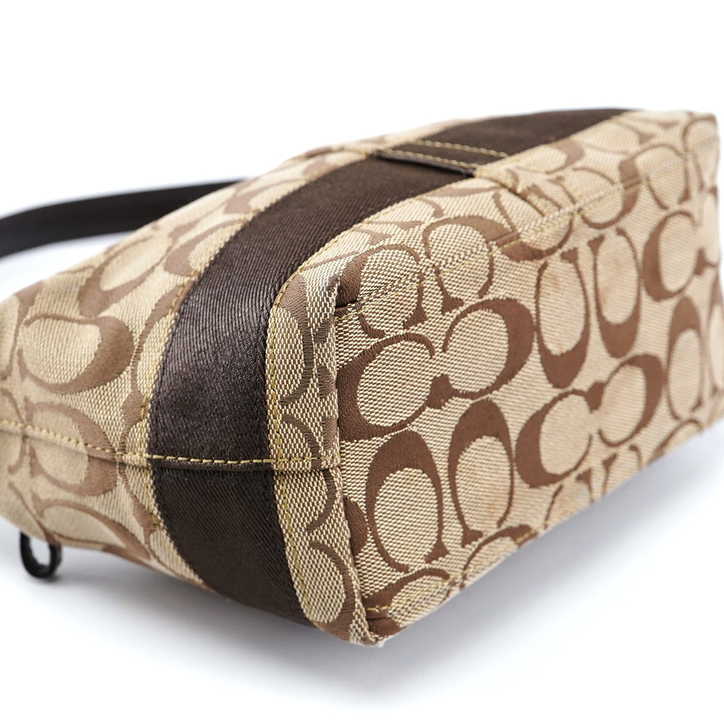 Beige Signature C Demi Shoulder Bag