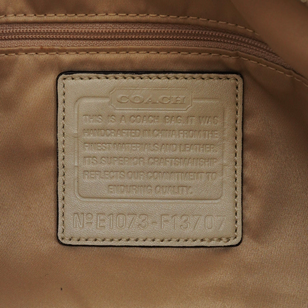 Beige Signature C Hobo Shoulder Bag
