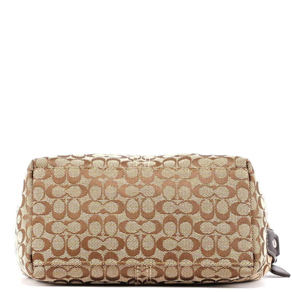 Beige Signature C Mini Hobo Bag
