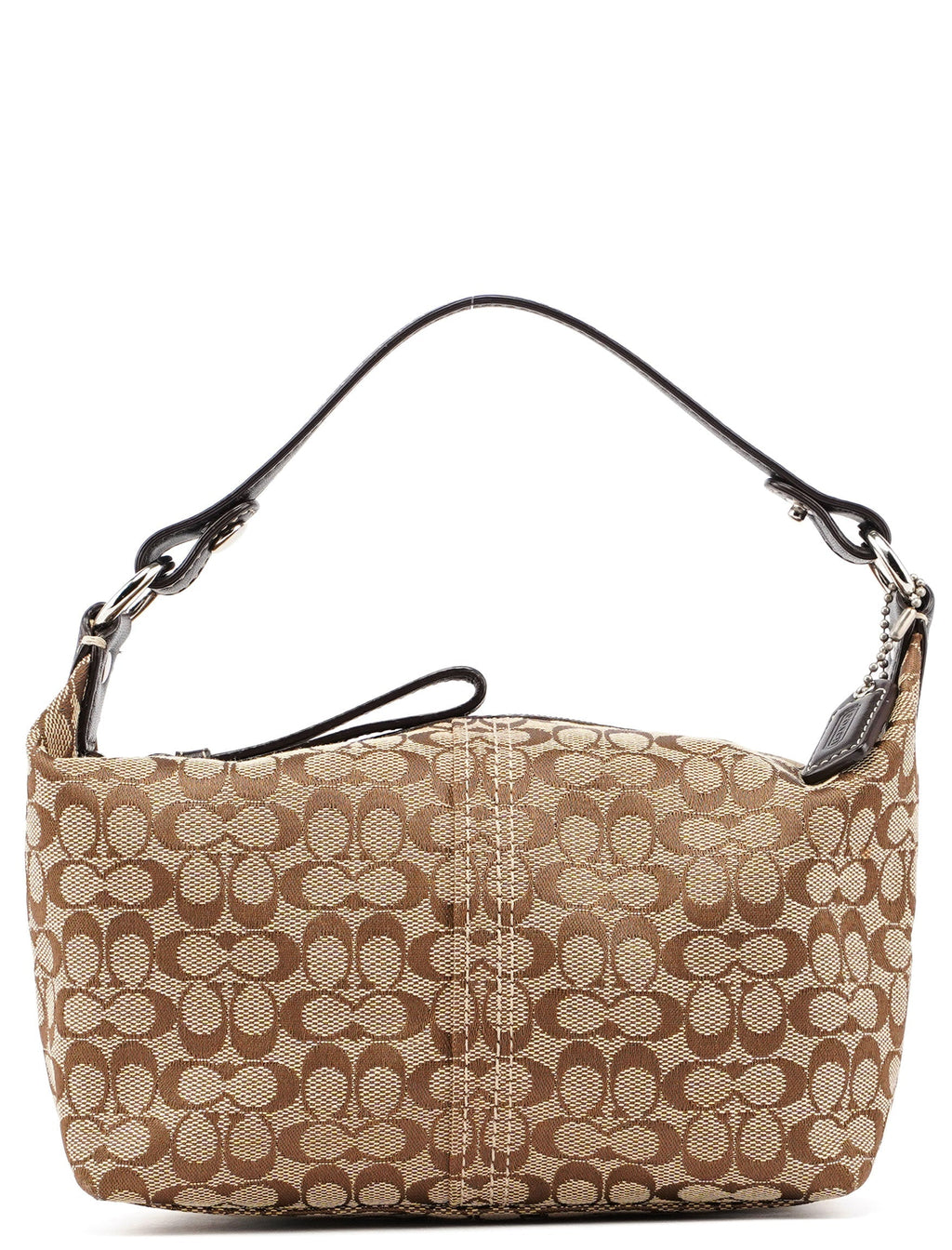Beige Signature C Mini Hobo Bag
