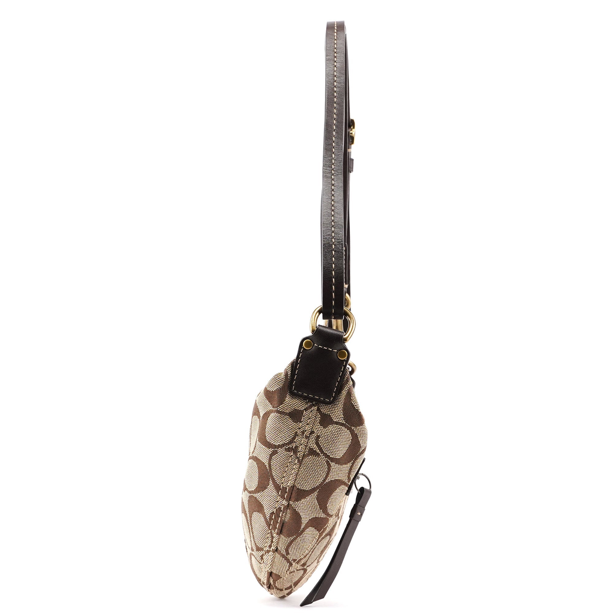 Beige Signature C Mini Swing 2-Way Bag