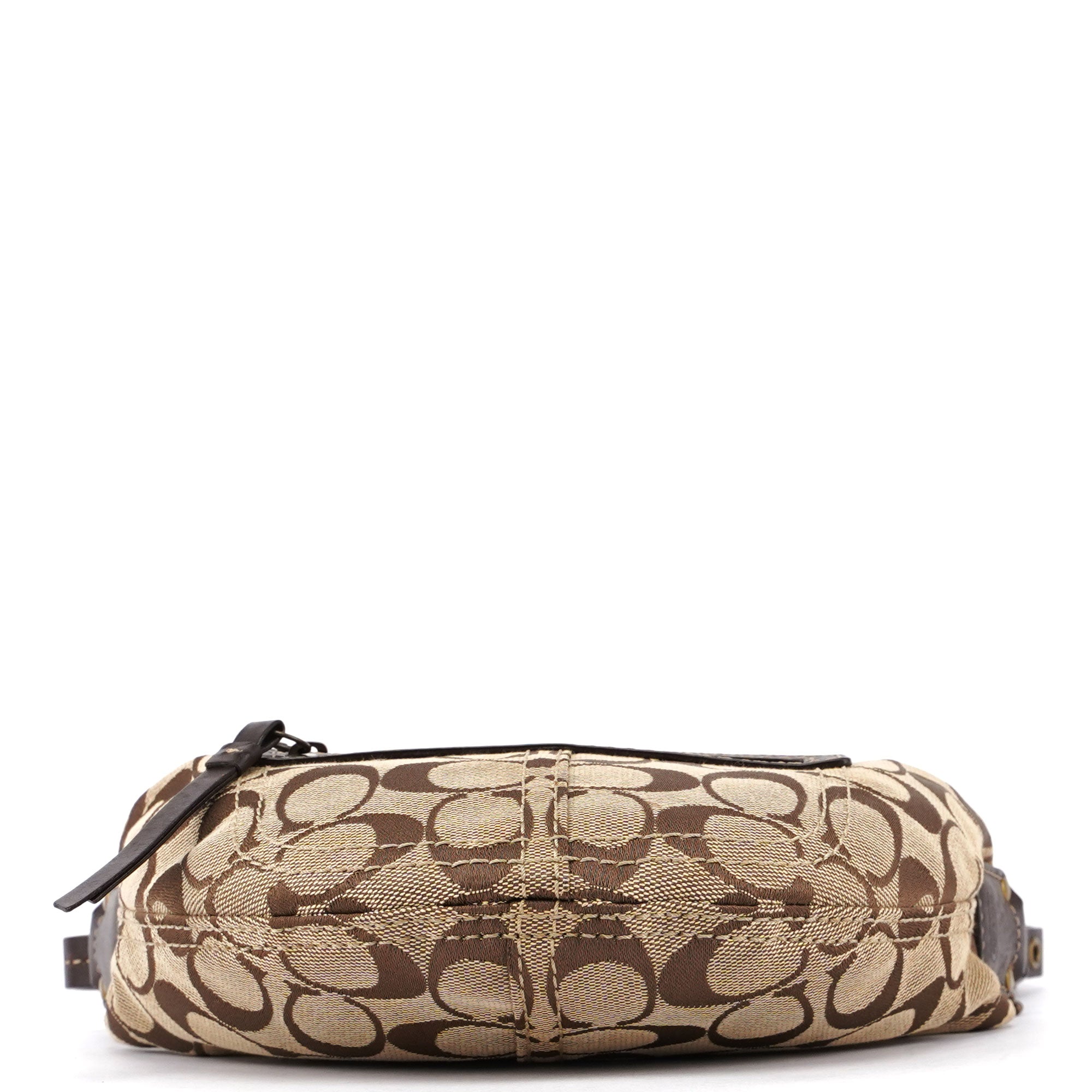 Beige Signature C Mini Swing 2-Way Bag