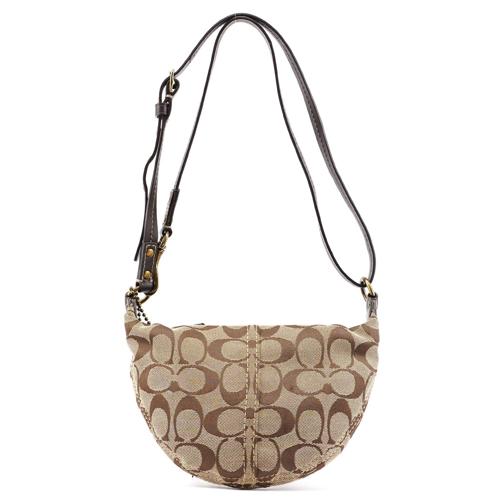 Beige Signature C Mini Swing 2-Way Bag