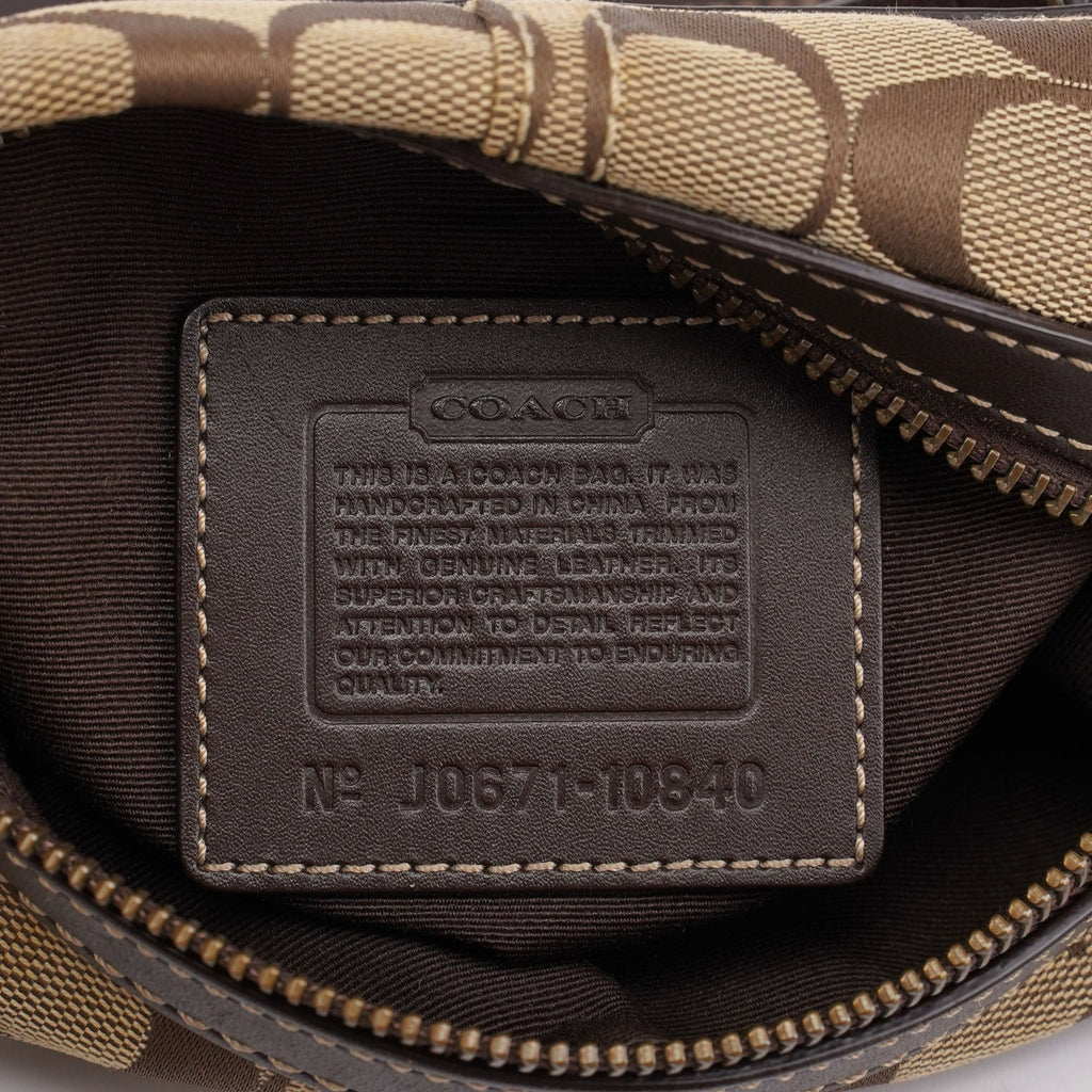 Beige Signature C Mini Swing 2-Way Bag
