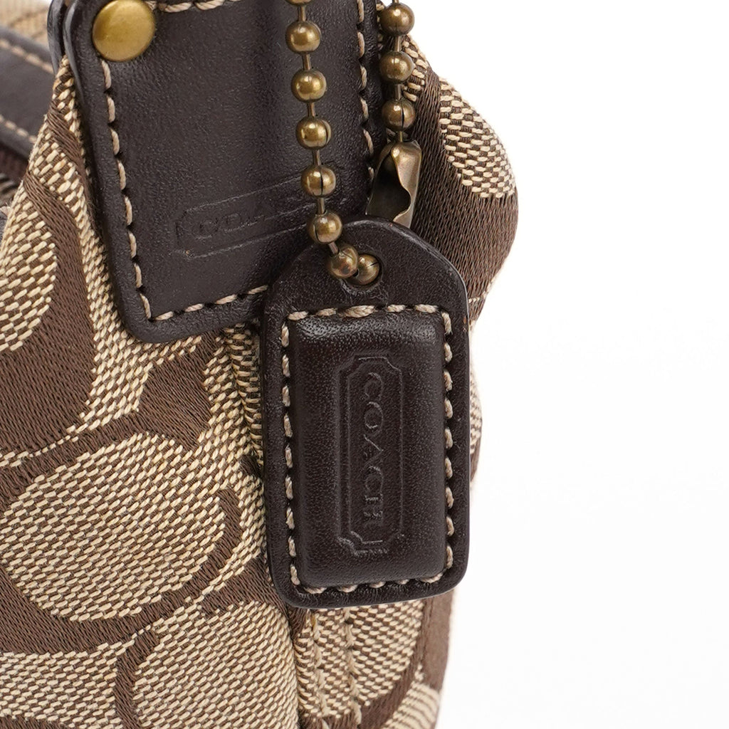 Beige Signature C Mini Swing 2-Way Bag