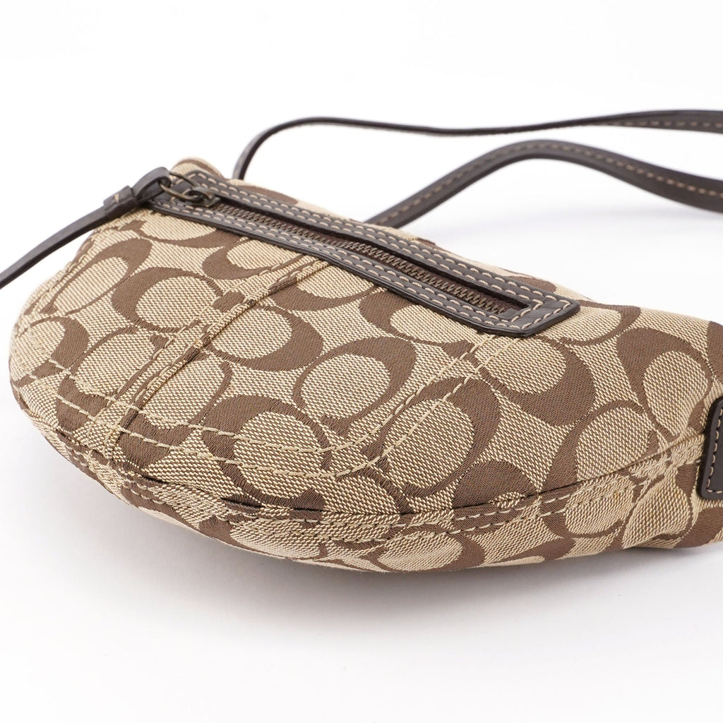 Beige Signature C Mini Swing 2-Way Bag