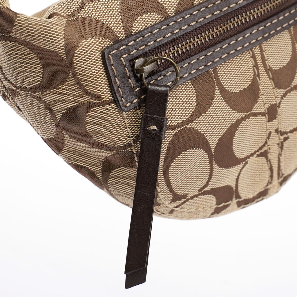 Beige Signature C Mini Swing 2-Way Bag