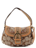 Beige Signature C Soho Shoulder Bag