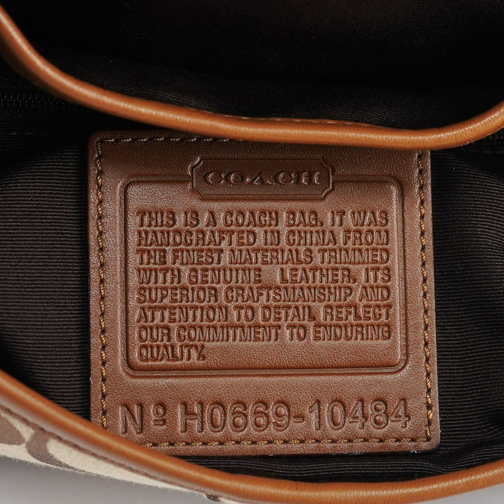 Beige Signature C Soho Shoulder Bag