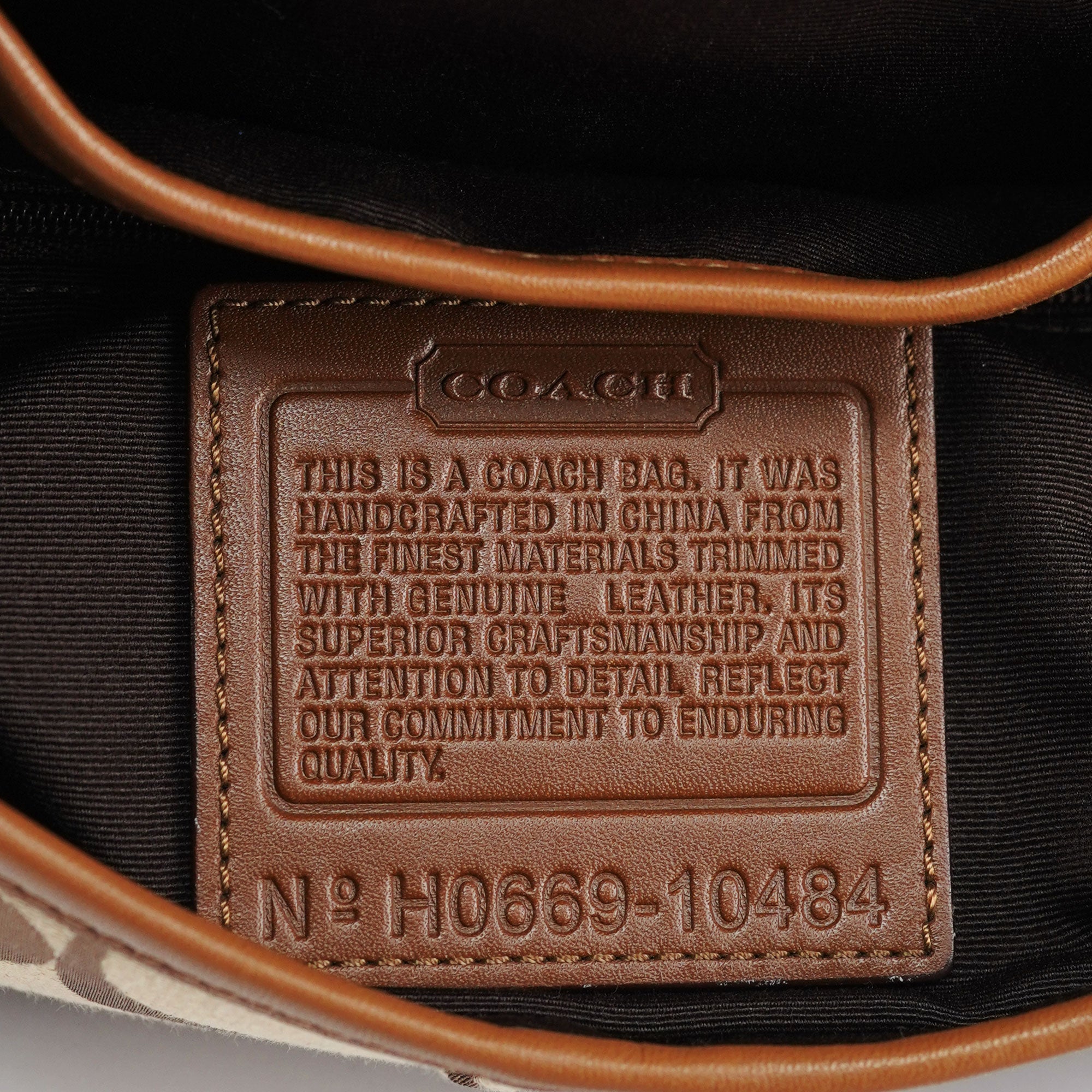 Beige Signature C Soho Shoulder Bag