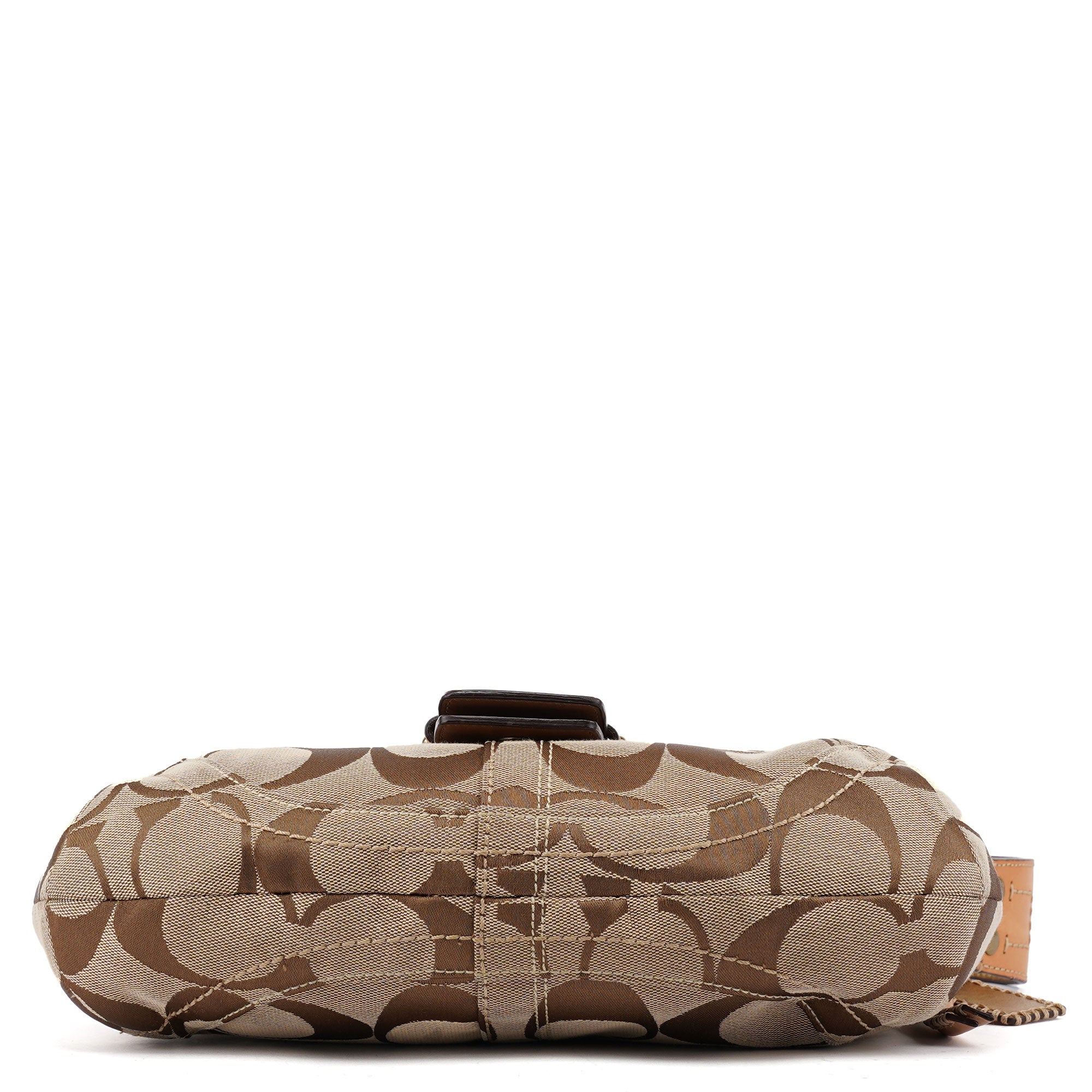 Beige Signature C Soho Shoulder Bag