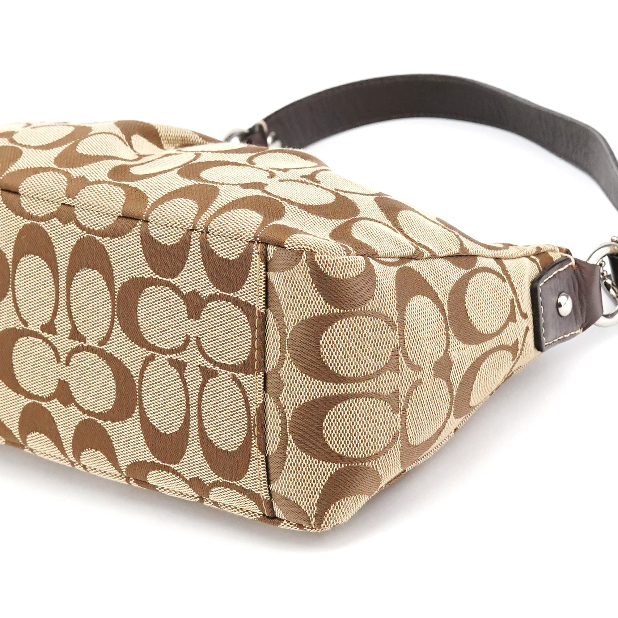 Beige Signature Canvas Hobo bag