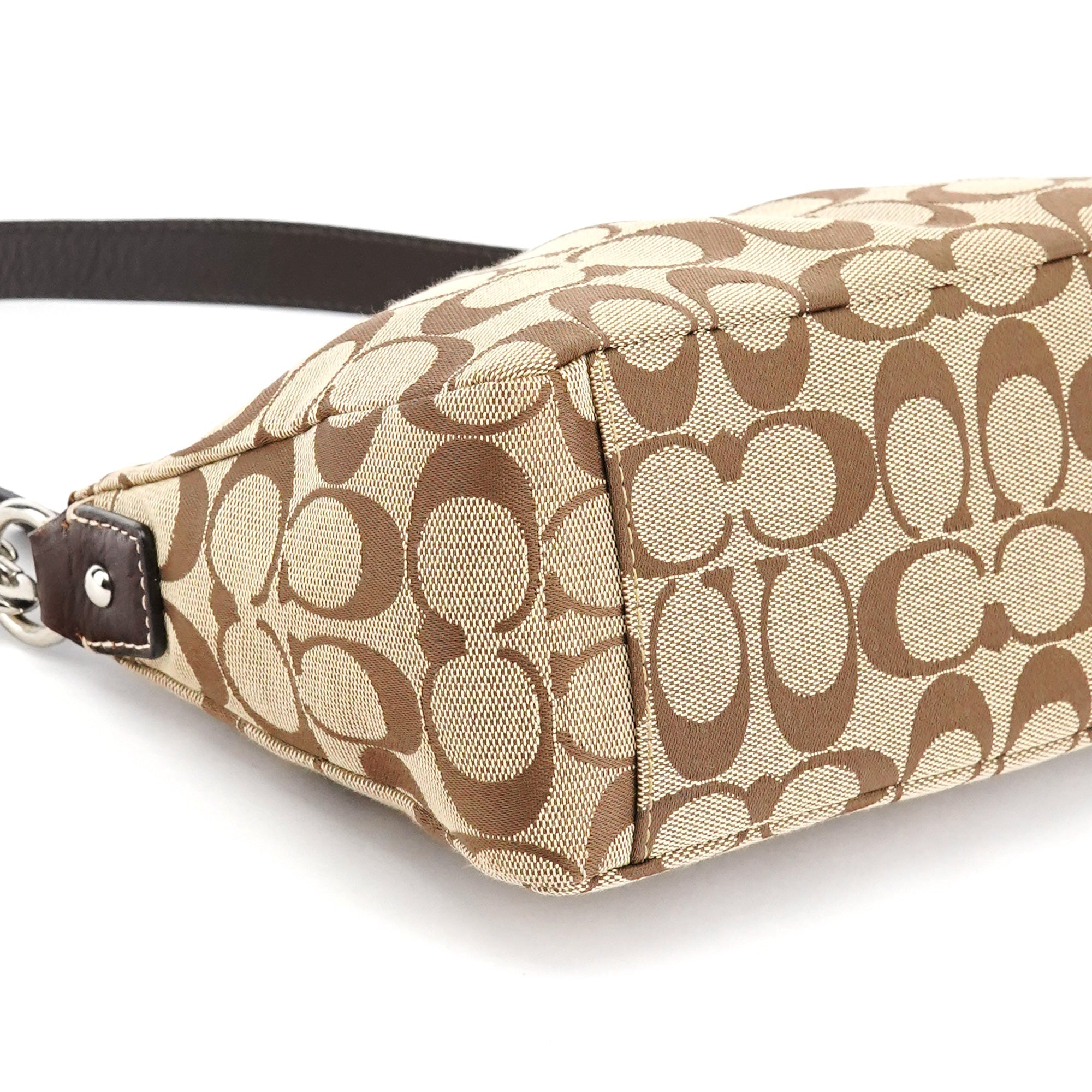 Beige Signature Canvas Hobo bag