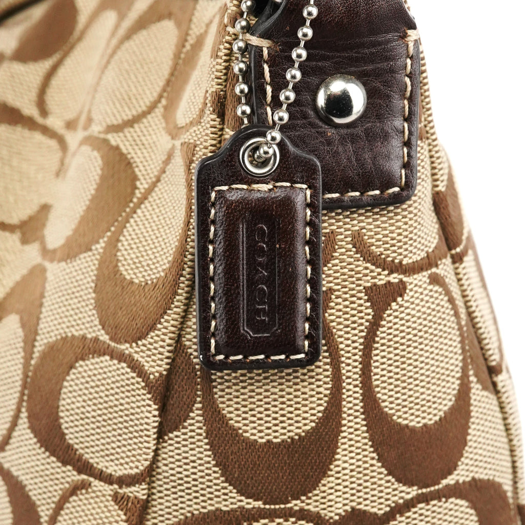 Beige Signature Canvas Hobo bag