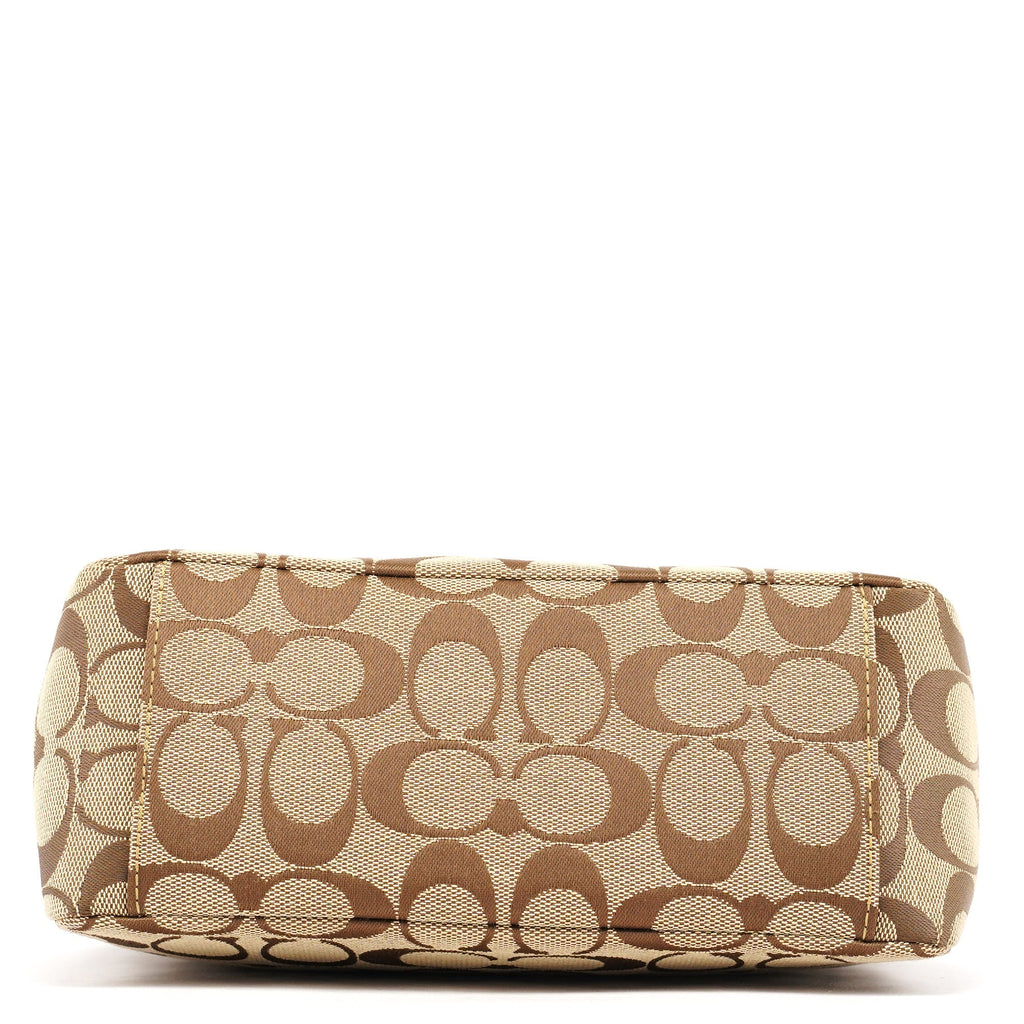 Beige Signature Canvas Hobo bag