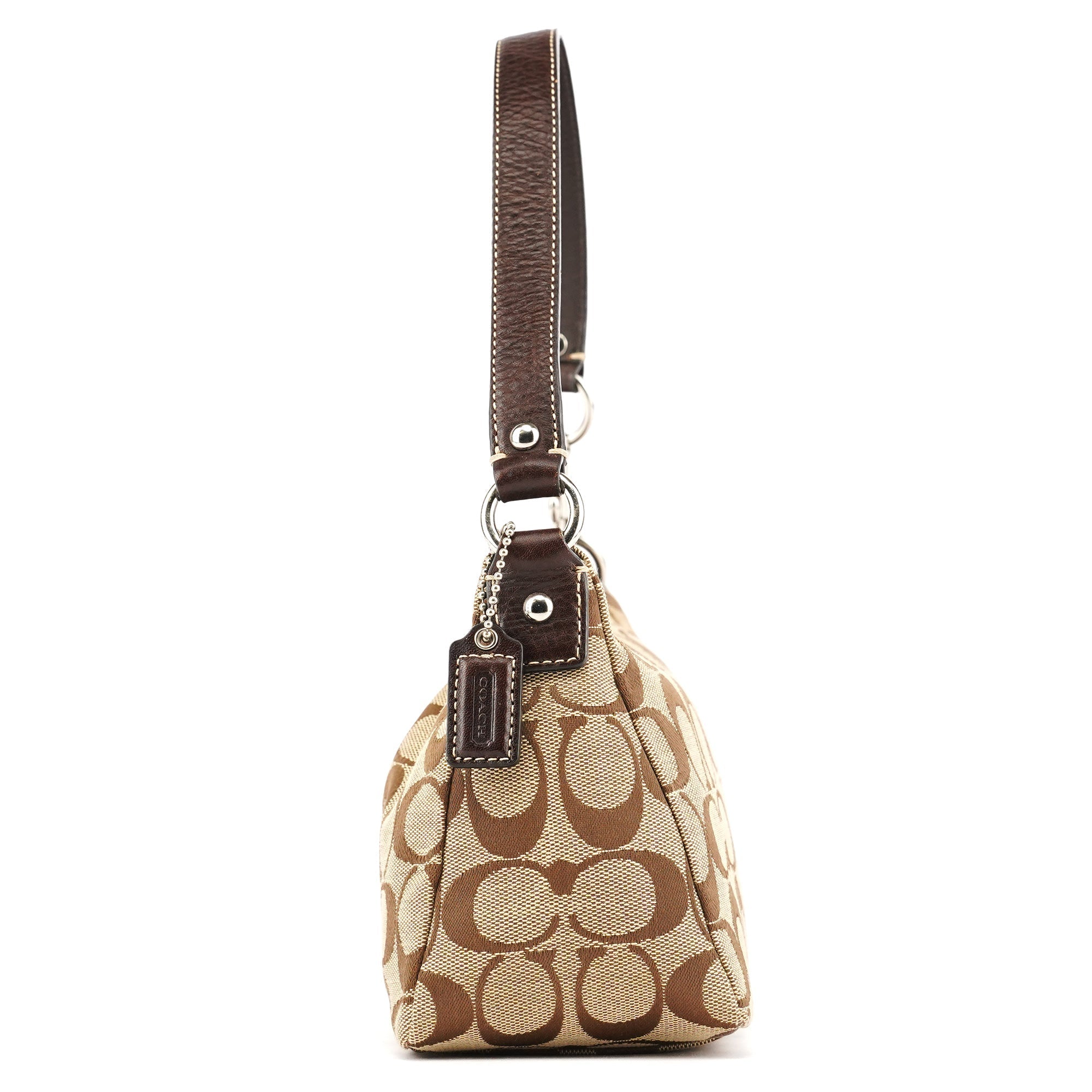 Beige Signature Canvas Hobo bag