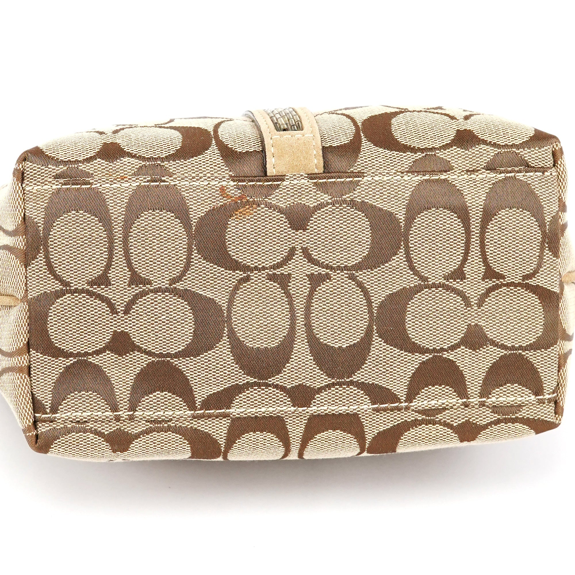 Beige Signature Canvas Mini Hobo bag