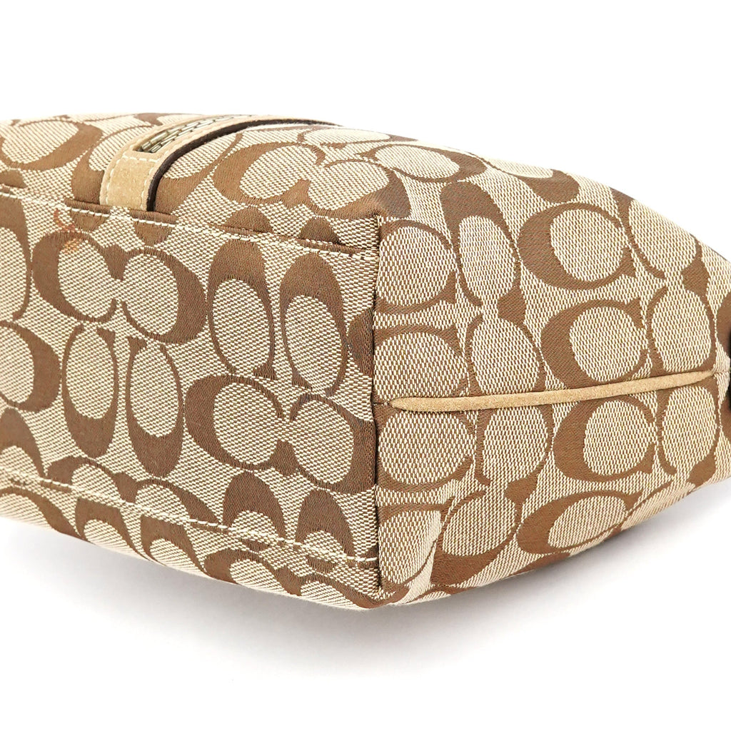 Beige Signature Canvas Mini Hobo bag