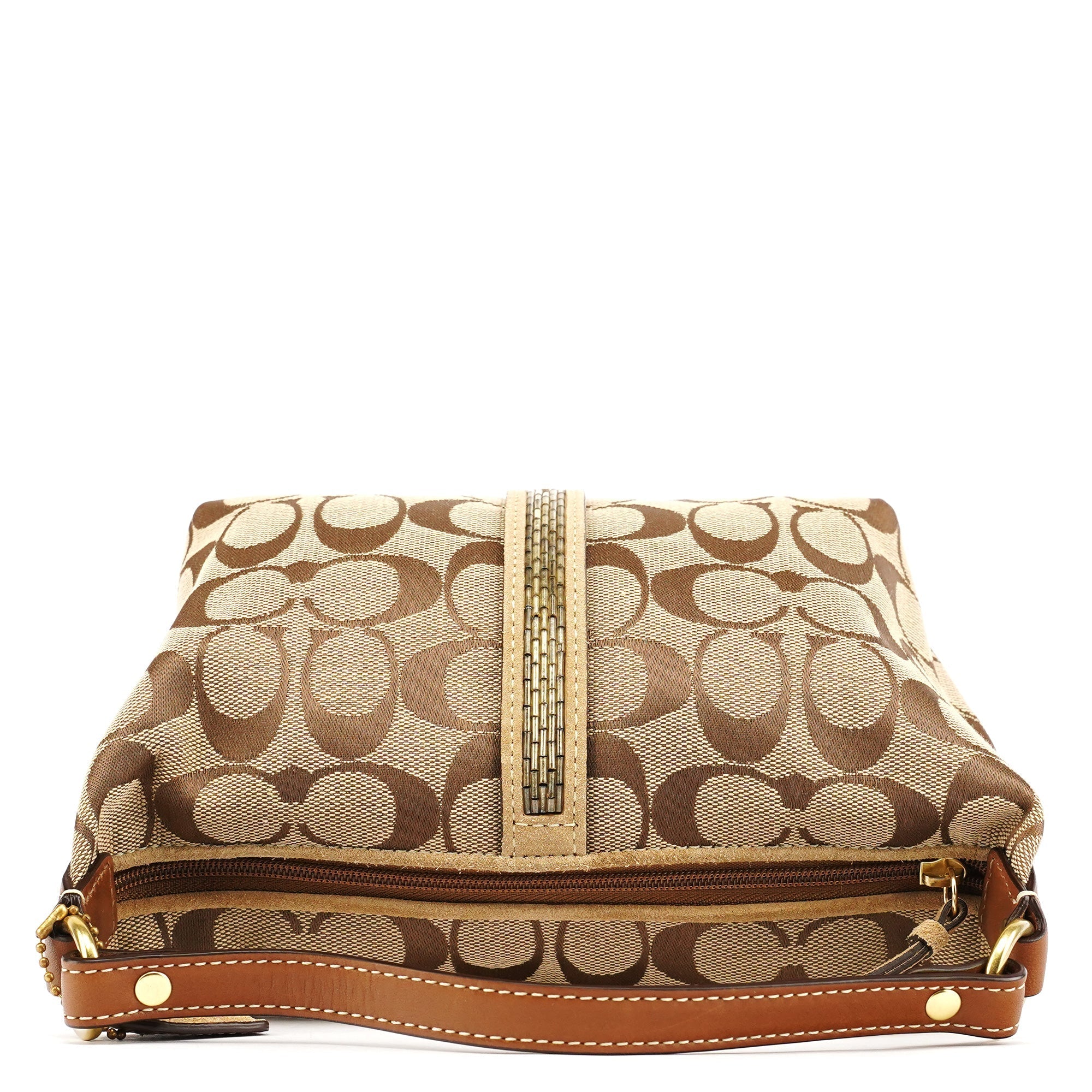 Beige Signature Canvas Mini Hobo bag