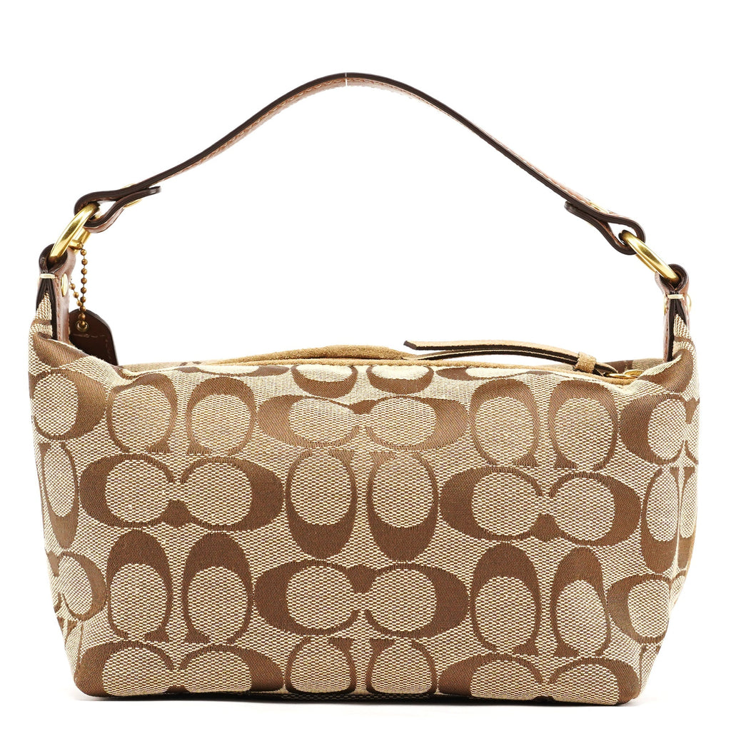 Beige Signature Canvas Mini Hobo bag