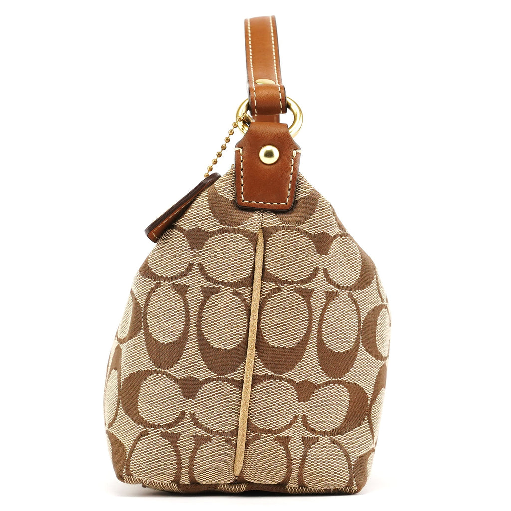 Beige Signature Canvas Mini Hobo bag