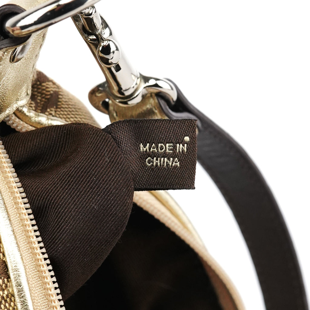 Beige Signature Patchwork Hobo Bag