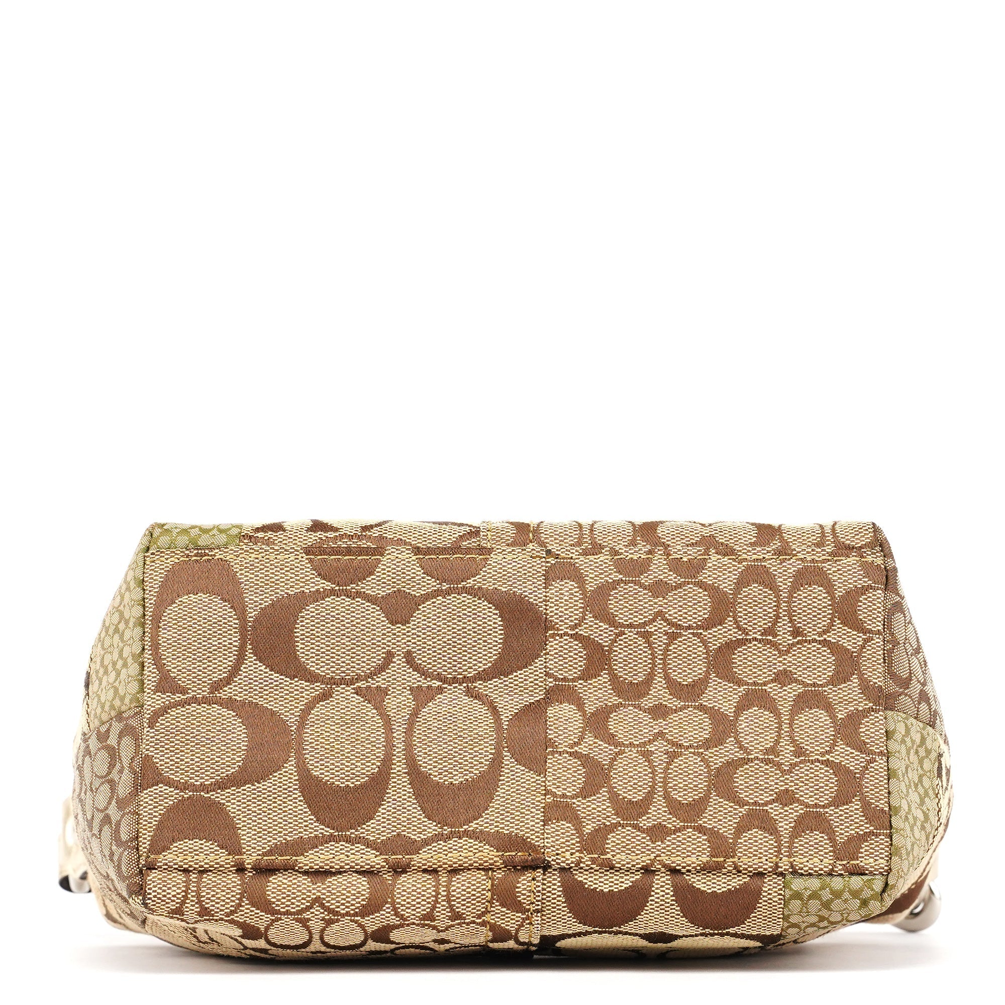 Beige Signature Patchwork Hobo Bag