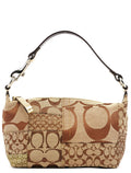 Beige Signature Patchwork Hobo Bag