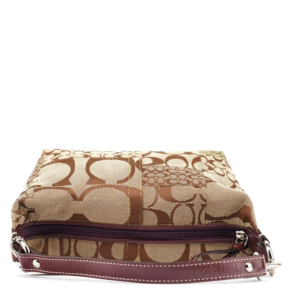 Beige Signature Patchwork Mini Pochette Bag