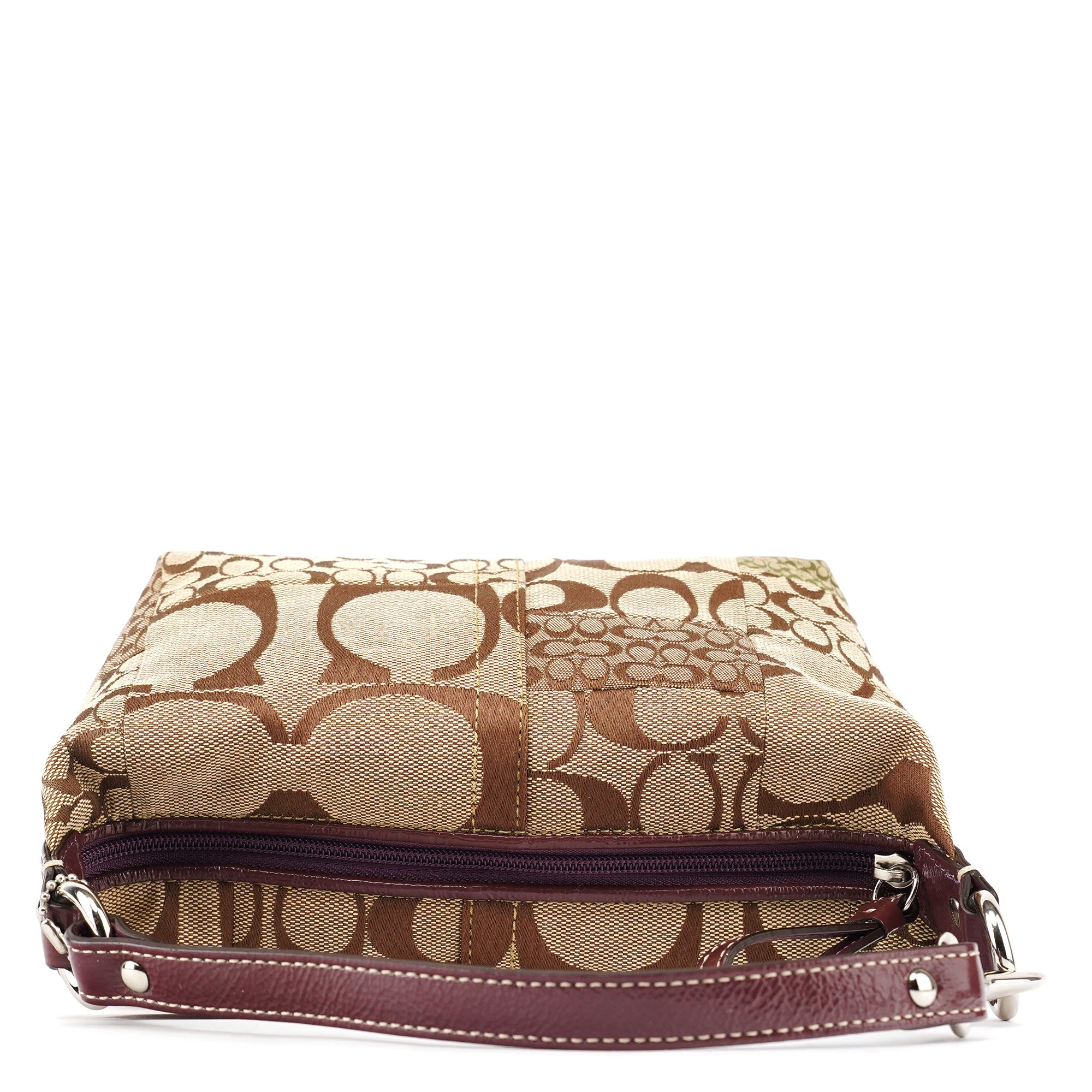 Beige Signature Patchwork Mini Pochette Bag